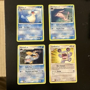 Four Pokemon Cards 2007-2008 Sealeo Gorebyss Huntail Loudred LP - Picture 1 of 2