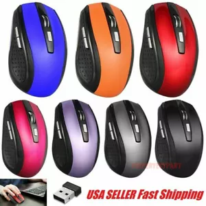 2.4GHz Wireless Optical Mouse Mice & USB Receiver For PC Laptop Computer DPI USA - Picture 1 of 25