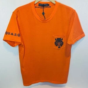 CHROME HEARTS Orange Vine Dagger Crew Neck Short Sleeve T-shirt Size Medium - Picture 1 of 9