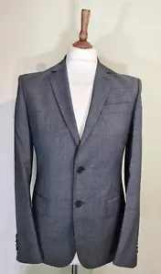 Traje Chaqueta de Lana Virgen de Pecho Único Roberto Cavalli Gris Talla Reino Unido 38 EU 48 - Imagen 1 de 12