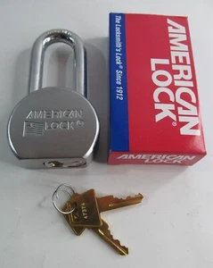 NEW AMERICAN/MASTER LOCK A701 SOLID STEEL 2-1/2" PADLOCK 2" SHACKLE W/2 KEYS - Picture 1 of 1