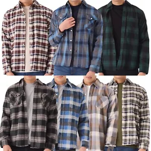JMOJO Camisas para Hombres Algodón a Cuadros Calce Informal Camisas a Cuadros Franela Leñador - Imagen 1 de 48