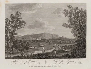 ALOJA (19.Jhd) nach HACKERT (*1737), Ansicht von Persano, um 1810, KSt. - Bild 1 von 5