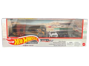 Hot Wheels 2023 Premium Set Track Day Euro Hauler Audi Lamborghini Diorama Set - Picture 1 of 23