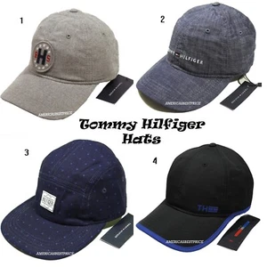HAT MEN'S BASEBALL CAP/HAT PRE-OWNED TOMMY HILFIGER GRAY,L.BLUE,D.BLUE,BLACK CAP - Picture 1 of 26
