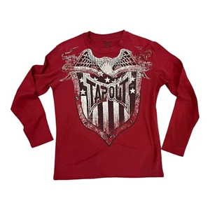 Tapout Shirt Jungen Large rot L Thermo Waffel Tee MMA Y2K Cyber Punk Jugend 2000er - Bild 1 von 6