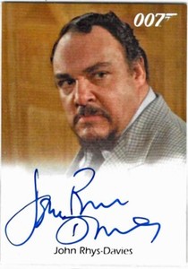 James Bond 50th Series 2 Auto John Rhys-Davies (Pushkin) The Living Daylights