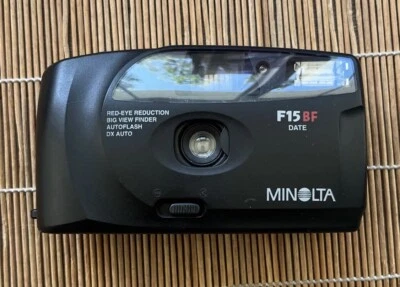 Vintage Camera Minolta F15 Parts Only BF Point Shoot Film Broken Lens Cover - Image 1 of 4