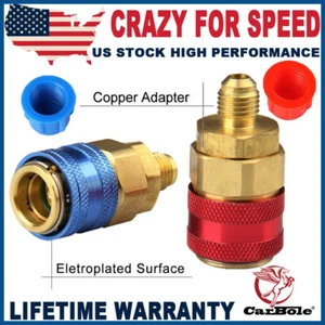 2  A/C HVAC Automotive Air Conditioning Quick Coupler Low High Side Adapter USWC - Picture 1 of 11