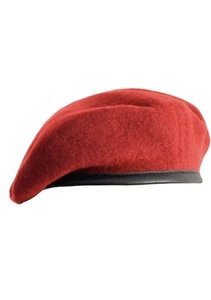 New British Style Raspberry Red Wool Firmin Beret Winter Cap Hat Women (3-Sizes) - Picture 1 of 15