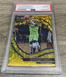 2020 Panini Select D’Angelo Russell Gold Disco Prizm /10 PSA 10
