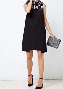 Badgley Mischka Studio NWT Rhinestone Embroidered Mini Dress Women size L - Picture 1 of 13