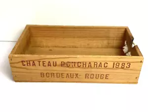 Vintage Chateau Poncharac Kiste 1983 13" x 6,5" x 4" - Bild 1 von 7