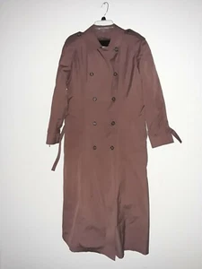 London Fog Womens Taupe Long Sleeve Double Breasted Belted Trench Long Coat 14R - Picture 1 of 3