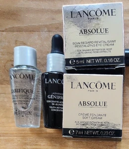 4pc LANCOME ABSOLUE SOFT & EYE CREAM Genifique Clarifique *MINI TRAVEL* Exp 2027 - Picture 1 of 3