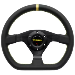 MOMO D Style 300mm 11.8' Genuine Leather Thickened Spoke Sport Steering Wheel - Picture 1 of 8