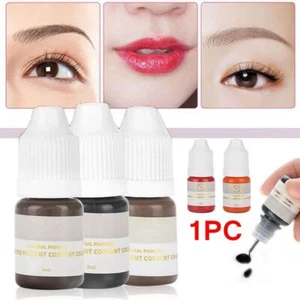 Paint MakeUp Microblading Body Art Eyebrow Eyeliner Lipliner Tattoo Ink Pigment - Picture 1 of 34