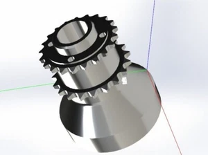 N54 N55 S55 Single Piece 4-Pin Crank Hub Upgrade for BMW - Zeus Motorsport - Picture 1 of 4