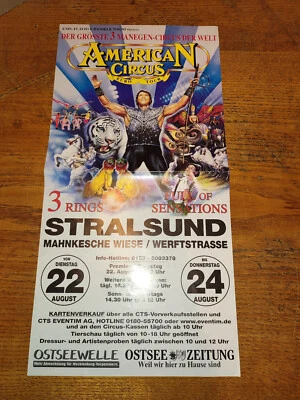 American Circus Euro  Plakat Stralsund Zirkus Cirque Enis Flavio Daniele Togni - Bild 1 von 4