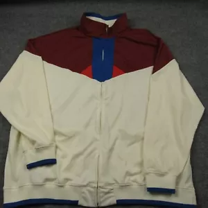 Giacca Rocawear Vintage Uomo 5XL Crema Blu Ruggine Colorblock R+ Pista - Foto 1 di 13