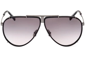 Tod's TO344 08B Matte Black Aviator Metal Sunglasses Frame 66-6-140 W/ Nose Pads - Picture 1 of 4