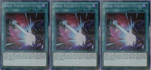 *** 3X DARK RULER NO MORE 3X *** PLAYSET SECRET RARE (NM) TN19-EN014 YUGIOH! - Picture 1 of 1