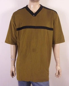 vintage 90s Nike Shiny Taupe Tiny Center Swoosh Shirt Jersey Mesh Rayon XXL - Picture 1 of 7