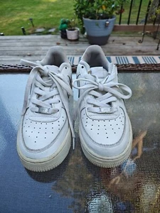 Nike Air Force One Sz US Kids 6Y-Wmns 5.5-Triple White Low Cut Shoes - Picture 1 of 8