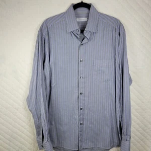 Ermenegildo Zegna Shirt Mens XL Multicolor Stripe Long Sleeve Button Up - Picture 1 of 8