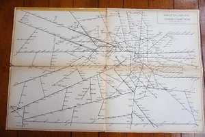Karte der British Railways Güterverkehrslinien London Verbindungen Eisenbahn Streckenkarte  - Bild 1 von 7