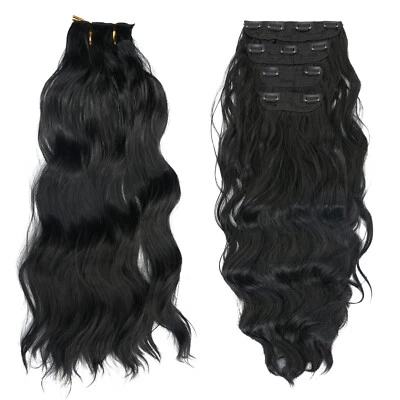 Clip in Extensions Haarverlängerungen Gewellte Haarextension Wavy Haar Extension - Bild 1 von 4