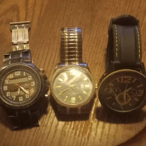 Mens Quartz Oversized Face Watch Lot - Picture 1 of 9