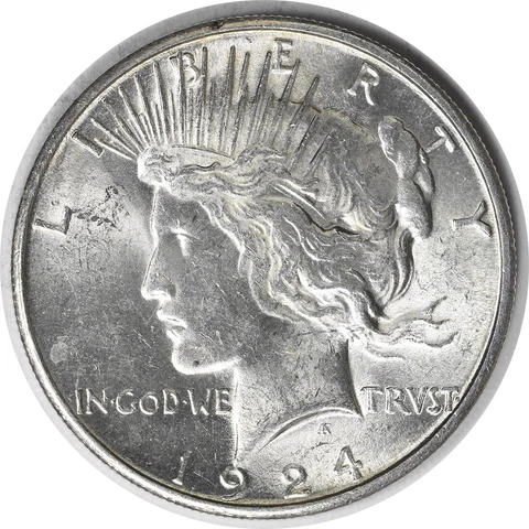 1924-S Peace Silver Dollar BU Uncertified #243 Cover
