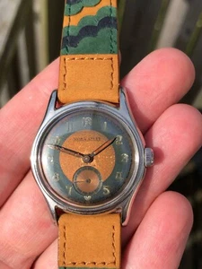 Vintage Mora Atlet Sportur - 33mm Stainless Steel - Bullseye dial - Picture 1 of 14