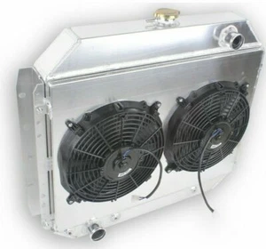 Ventiladores de cubierta de radiador Bronco de 4 filas para Ford F100 F150 F250 F350 1966-79 - Imagen 1 de 12