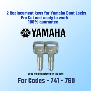 741-760. Paar neue Schlüssel für Yamaha Außenborder / Marine Bootsschlösser. Zuschnitt nach Code. - Bild 1 von 1