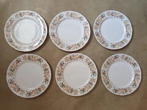 6 x vintage colclough bone china dinner plates -floral pattern, 27cm across - S5 - Picture 1 of 3
