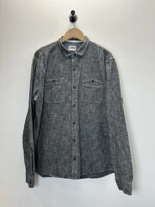 Edwin Grey Chambray Shirt Cotton Long Sleeve Button Up Men’s Size XL 46” Chest - Picture 1 of 9