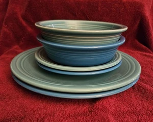 Fiestaware Dishes 2 Shades of Blue 6 Piece Set - Picture 1 of 13