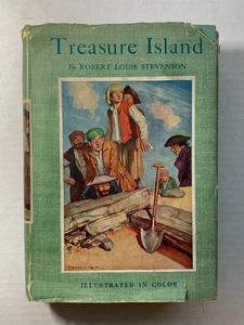 Treasure Island by Robert Louis Stevenson 1925 Edition Hardcover Illustrated DJ - Bild 1 von 10