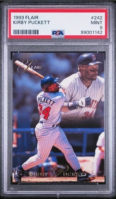 1993 Fleer Flair #242 Kirby Puckett PSA 9 Mint LOW POP! Great Looking Card!  - Image 1 of 2