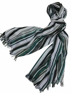 Paul Smith Bufanda Mujer Enorme Verde y Gris Rayas - 190 x 75 cm🧣 - Imagen 1 de 3