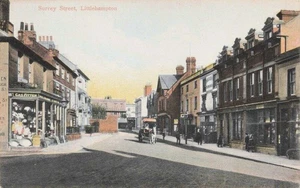 LITTLEHAMPTON SURREY STREET EINFACHE RÜCKSEITE ALTE POSTKARTE - Bild 1 von 2