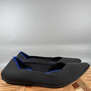 Rothys The Flat Damen 7,5 Ballerinas spitz zulaufend schwarz Strick bequem Freizeit - Bild 1 von 7