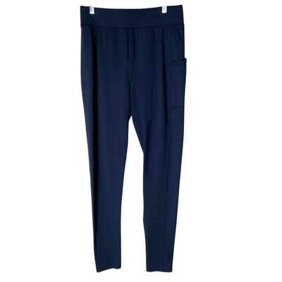 Denim & Co. Pantalones elásticos Active Duo bolsillo lateral A518936 azul alto pequeños NUEVO Foto 1 de 4