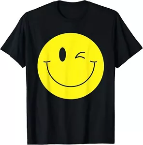 Linda Divertida Guiño Amarillo Feliz Sonrisa Cara Felicidad Camiseta Sudadera con Capucha - Imagen 1 de 14