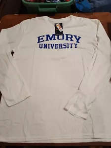 Emory University Men's XL L/S White Fanatics Graphic T-Shirt NWT- SB17 - Picture 1 of 10