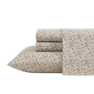 Juegos de sábanas Laura Ashley tamaño completo 4 piezas algodón emogénico floral algodón naranja - Imagen 1 de 8