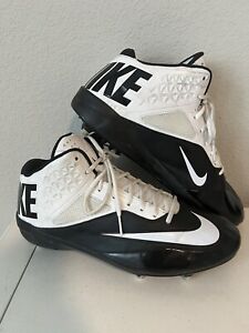NEW Nike Lunar Code Pro 3/4 Football Cleats Size 15 (Black/White) 579669-010