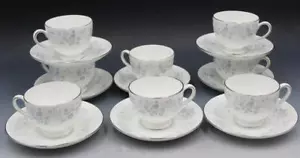 Wedgwood Belle Fleur Porzellan 8er Set Tassen & Untertassen - Bild 1 von 11